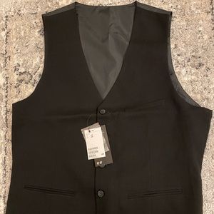 NWT H&M 42R Black Men’s Suit Vest